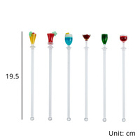 [Holar] Ensemble de 6 bâtons d'agitateur réutilisables incassables fabriqués à Taiwan pour les fêtes de bar Outils de bar de cuisine