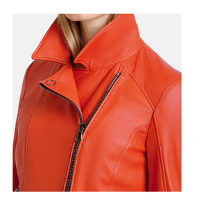 2024 chaqueta de cuero de moda hecha a medida para mujer tela de lona multicolor transpirable con diseño personalizado - Product Image 3