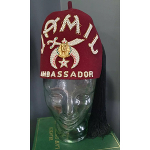 Vintage Maroon Wool Tassel Shriners Fez Hat High Quality Custom Freemasons Masonic Hat Best <b>Sale</b> Hot Outdoor <b>Beach</b> Sports - Product Image 1
