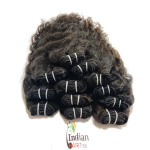 Extensions de cheveux humains indiens bruts non traités à 100 %, ondulés, vierges, avec cuticules alignées, styles bouclés en vagues profondes lâches, naturels - Product Image 3