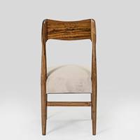 Chaise de salle à manger de luxe nordique moderne avec assise en tissu vintage, structure en bois de teck, pour chambre et extérieur, hauteur réglable, OEM bienvenu