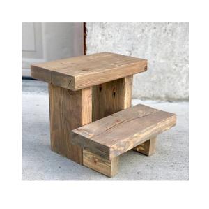 Wooden Step Stool with Strong Timber Construction Perfect for Reaching Kitchen Shelves Bathroom <b>Vanities</b> and <b>Bedroom</b> Spaces - Product Image 4