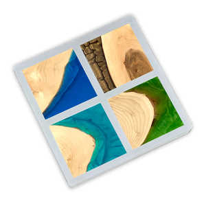 Wood Square <b>Coasters</b> with Epoxy Resin Edge Olive Wood <b>coaster</b> Custom High Quality Acacia Wood <b>and</b> Epoxy Resin <b>Coaster</b> <b>Set</b> - Product Image 5