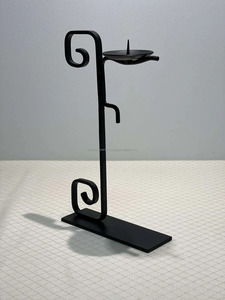 Chandelier en métal forgé fabriqué à la main candélabre en fer forgé bougeoir unique cadeau maison inspiré Style INS pour Noël - Product Image 2