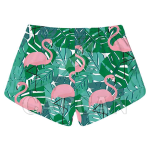 Pantalones bombachos de cintura elástica con diseño personalizable colorido para mujer, pantalones cortos de sublimación estampados, solo usados - Product Image 5