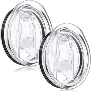 Großhandel Wasserspender-Kind-Dekel Flaschenbecher-Dekel-Schiebeabdeckungen 12oz 15oz 20oz Skinny Becher Ersatz-Dekel <span class=keywords><strong>2</strong></span>-Pack - Product Image 1