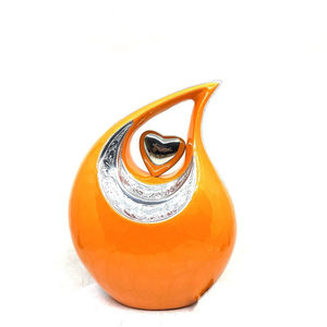 Aluminium <b>Orange</b> Teardrop Urn Custom Heart Adult Ashes Memorial Sympathy <b>Gift</b> Manufacturer Wholesale Factory Direct Best Price - Product Image 3