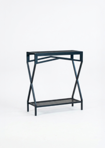 Mesa Consola Metálica Industrial Moderna con Base de Trípode y Estante Inferior para Entrada o Pasillo - Product Image 6
