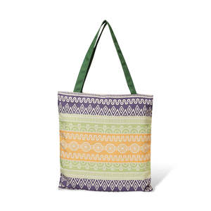 Sacs fourre-tout en toile de coton style bohème Aztec avec fermeture éclair, logo personnalisable, écologiques, décoration brodée, fabrication mécanique - Product Image 5