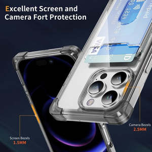 เคสกันกระแทกมุม iPhone 16 Plus 6.7 นิ้ว พร้อมช่องใส่การ์ด สีชมพู - Product Image 4