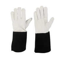 Guantes de soldadura Tig de alta calidad, guantes de soldadura de cuero de cabra