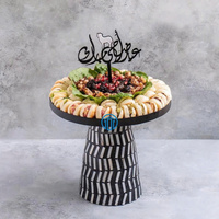Support de gâteau de plateau de chocolat de nacre de Style arabe classique pour la décoration intérieure Ramadan et service de dessert de mariage