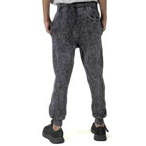 Vente en gros 2025 Pantalons de survêtement pour hommes en toile de coton 100% délavée à l'acide, coupe droite, devant plat, respirants, surdimensionnés, logo personnalisé - Product Image 6
