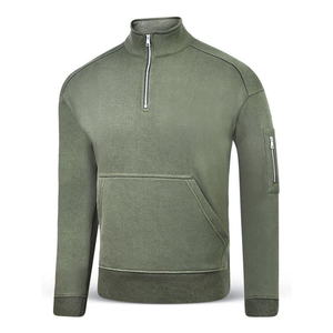 T-shirt à demi-zip personnalisé pour homme, à séchage rapide, pour le sport, la course à pied, pull-over, col droit, uni, polyester, imprimé - Product Image 2