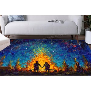 Abstract Couple Printed <b>Rug</b>: Modern, Luxury, Non Slip,Nonwoven Thin <b>Rug</b> - Product Image 5