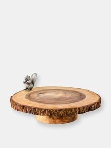 Base Redonda Minimalista para Pastel de Madera con Diseño Ecológico y Hecho a Mano para Eventos Modernos y Uso en Múltiples Eventos - Product Image 5