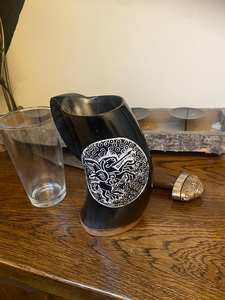 แก้วบัฟฟาโลฮอร์นทำมือแก้วเครื่องดื่มธรรมชาติเป็นมิตรกับสิ่งแวดล้อมทนทานเหมาะสำหรับกาแฟชาวิสกี้รับประทานอาหาร - Product Image 5