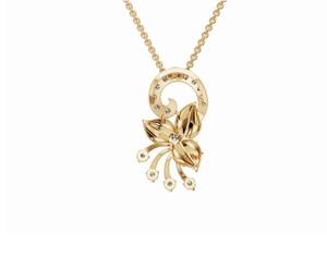 Colgante de Oro con Diamantes 0.275 Quilates 16 Diamantes Oro Amarillo, Rosa y Blanco de 9k, 14k, 18k Joyería Fina Auténtica Collar Minimalista con Dije - Product Image 5