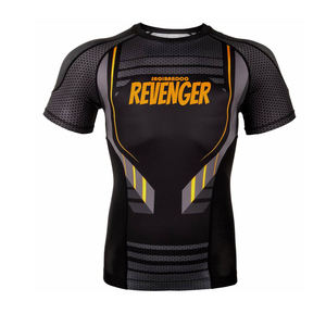 Camisetas de compresión de manga corta personalizadas para luchadores, color negro, gran oferta, Bjj R - Product Image 4