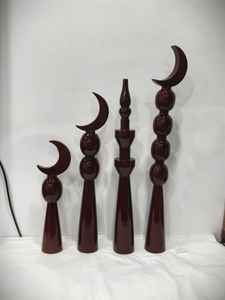 Décoration islamique artisanale en bois pour les festivités de l'Aïd Ramadan Art mural traditionnel et accents de table - Product Image 3