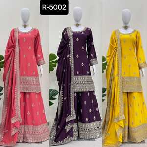El último vestido de fiesta de boda de diseñador indio pakistaní Salwar Kameez para mujer con colecciones de vestidos indios a precio al por mayor - Product Image 3
