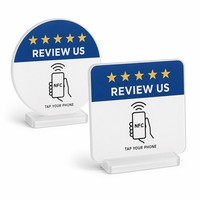 Support d'affichage NFC en acrylique transparent personnalisé, finition mate givrée, pour comptoir de vente au détail, réception d'hôtel
