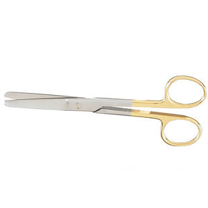 ISO 13485 MDR Acier inoxydable allemand de haute qualité 420SUSJ2 Pansement manuel réutilisable Ciseaux d'opération ronds/ronds médicaux - Product Image 1