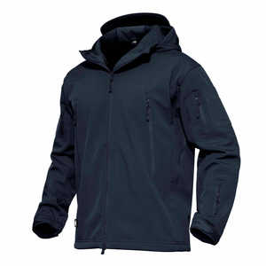 Veste d'hiver légère pour homme sur mesure, à capuche, col montant, en velours côtelé, imperméable, coupe-vent, respirante, pour la randonnée en plein air, le travail - Product Image 6