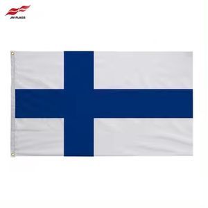 <span class=keywords><strong>Drapeau</strong></span> national finlandais de haute qualité en polyester 14*21, blanc avec <span class=keywords><strong>croix</strong></span> bleue, pour décoration extérieure - Product Image 4