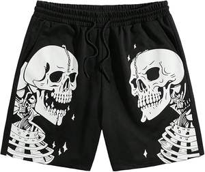 Pantalones cortos inspirados en Hip Hop | Ajuste urbano relajado | Impresión de logotipo personalizado | Soporte OEM/ODM | Esencial de verano - Product Image 1