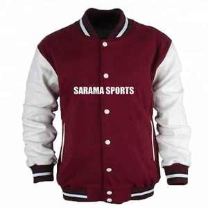 Chaqueta Universitaria Personalizada con Logotipo Bordado y Sublimado, Chaqueta de Béisbol para Hombre - Product Image 1