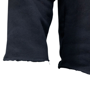 Sweat à capuche décontracté en coton à ourlet brut pour hommes, pull sans ficelle, sweats à capuche de sport surdimensionnés avec logo imprimé OEM - Product Image 5