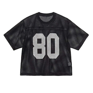 Camiseta de Fútbol Americano Personalizada, Ropa Deportiva, Camiseta de Fútbol de Malla Holgada, 100% Poliéster Sublimado, Cuello en V - Product Image 3