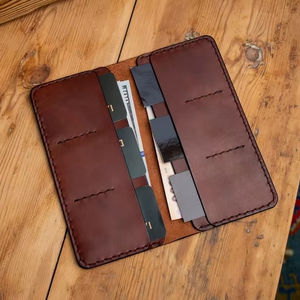 Portefeuille long vintage en cuir véritable pour femme, pochette de haute qualité à prix abordable, porte-cartes et porte-monnaie multi-cartes LBW-0019 - Product Image 1