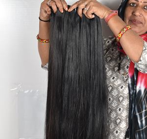 Wholesale Cuticle Aligned Vendor Bundles <b>Kinky</b> <b>Straight</b> Long 100% Natural Raw Indian Temple Virgin Human <b>Hair</b> Extensions - Product Image 3
