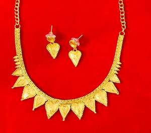 24K Plaqué Or Vintage Dubai Ensemble de Bijoux Boucles d'Oreilles Bracelets Peignes Broches avec Cuivre & Diamant Bijoux de Mode Allemagne Bulgarie - Product Image 3