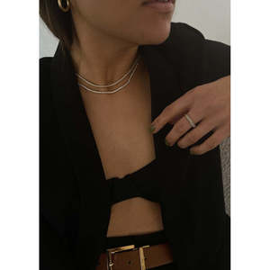 Collier tennis en or blanc 5.0ctw avec pierre de naissance Petite Diana, bijou élégant en diamant - Product Image 5