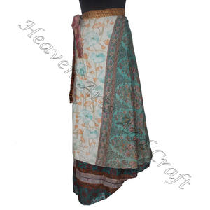 กระโปรงผ้าไหมพิมพ์ลายยาวกระโปรงวิเศษกระโปรงห่อได้ด่วน - Product Image 3