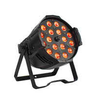 Iluminación LED Zoom Par 18x18W RGBWA+UV para DJ, Discoteca, Escenario, Ideal para Fiestas y Clubes Nocturnos