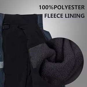 Men's High Quality Reflective <b>Thin</b> Stand Collar Front <b>Waterproof</b> Anti-Bacterial Security <b>Jacket</b> Custom Colors Wholesale Long - Product Image 4