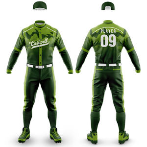 Uniformes de Béisbol Sublimados de Secado Rápido, Transpirables, 100% Poliéster, Personalizados por el Fabricante OEM, para Adultos Unisex - Product Image 1