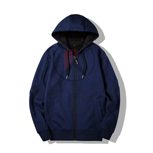Sudadera con capucha cálida de lana sólida de invierno personalizable para hombre con cremallera y logotipo personalizado a prueba de viento sudadera ecológica con capucha - Product Image 1