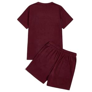 Inspire Apparel, ropa deportiva de verano con logotipo personalizado para hombre, Conjunto de camiseta y pantalones cortos informales de algodón para correr para hombre - Product Image 3