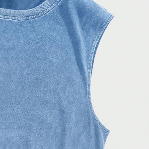 Camiseta sin mangas de alta calidad para hombre, ropa de calle con logotipo personalizado al por mayor, chaleco de moda de algodón 100% para hombre - Product Image 4