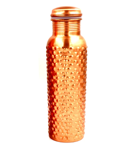 Bouteille d'eau en cuivre pur certifié fabriqué à la main pour boissons Entretien de la santé décoratif à boire directement avec logo - Product Image 5