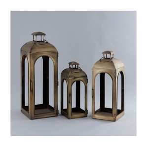 Juego de tres velas decorativas colgantes de cristal de Metal de Calidad exclusiva con asas únicas decoraciones navideñas para el hogar - Product Image 1