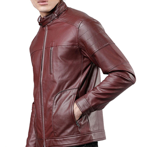 Chaqueta de cuero de la mejor calidad para hombre, ropa informal, venta en línea, chaquetas de cuero transpirables de manga larga de invierno para hombre - Product Image 2