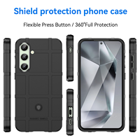 Coque arrière de protection antichoc en TPU souple avec boutons à pression, couleur unie, compatible multi-marques