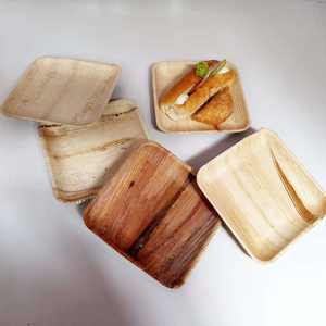 Assiettes à dîner en feuilles d'arec de qualité supérieure - Naturelles, robustes et compostables, élégance - Product Image 3