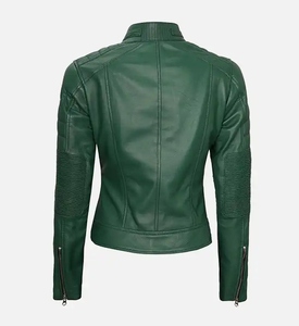 Chaqueta de cuero PU de moda para mujer bolsillos con cremallera, ajuste Delgado, pedidos a granel bienvenidos, proveedor fino - Product Image 6